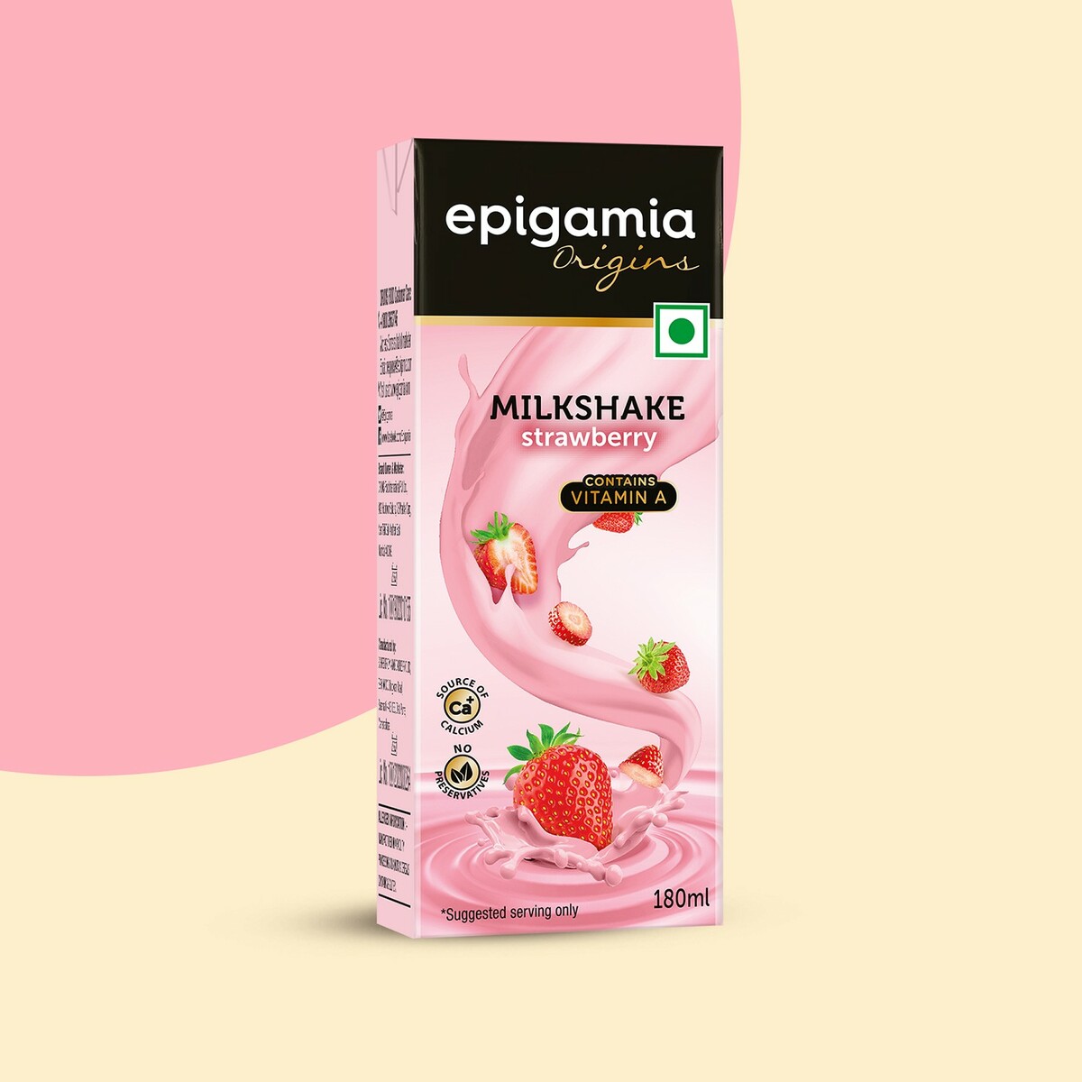 Epigamia UHT Milkshake Strawberry 180ml