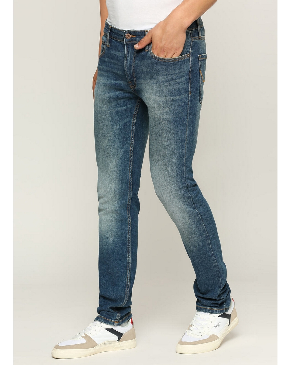 Pepe Mens Faded Med Straight Fit Jeans