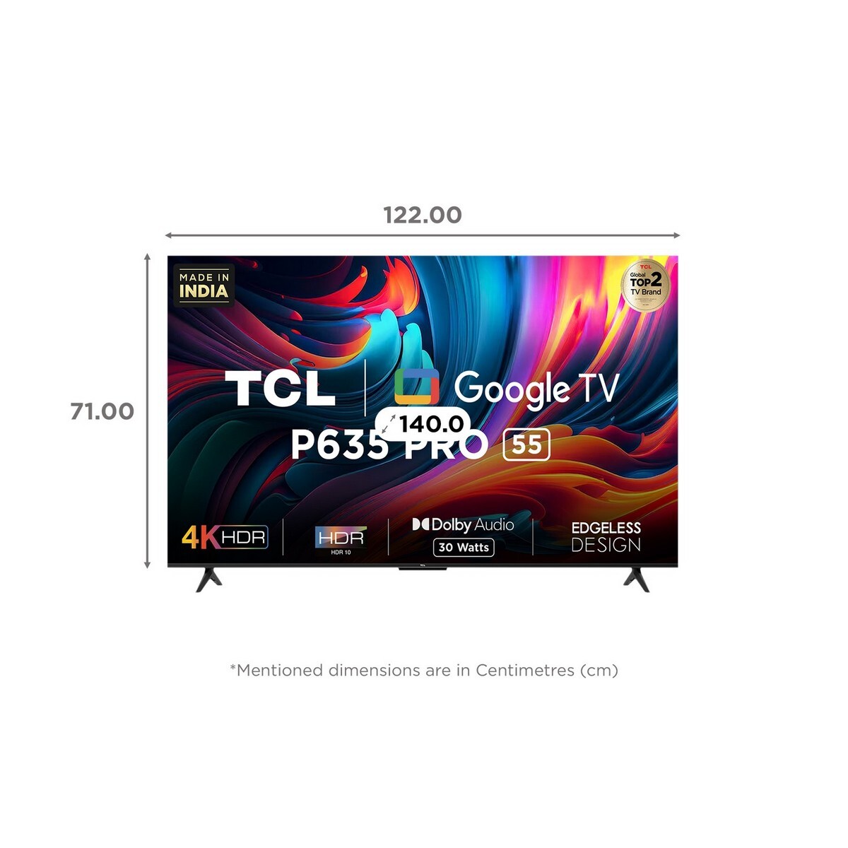 TCL 4K Ultra HD Android Smart Google TV 55P635 Pro 55"