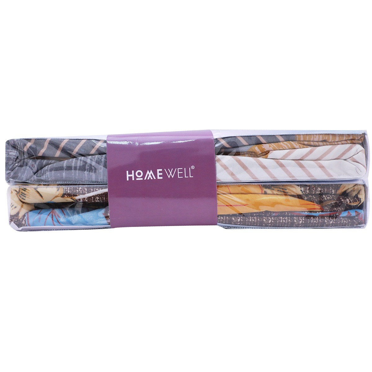 Home Well Queen Size Bed Sheet Assorted Colour and Assorted Design | Pack Of 2