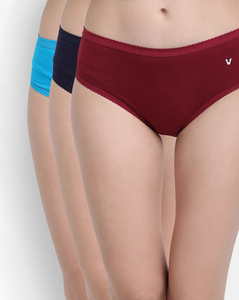 V-Star Ladies Solid Assorted Colour 3 Pieces set Panties