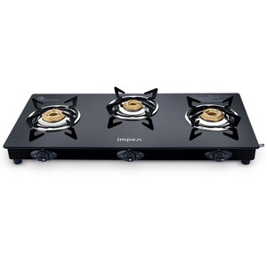 Impex GlassTop Gas Stove 1213M 3 Burners