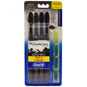 Oral-B Tooth Brush Cavity Defense Charcoal Soft 4's
