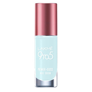 Lakme 9 TO 5 Primer + Gloss Nail Color  Blue 6 ml