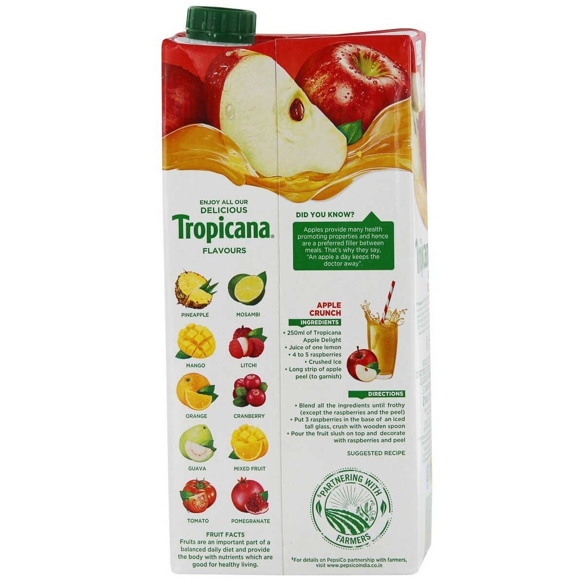 Tropicana Fruit Juice Pure Apple 1Litre