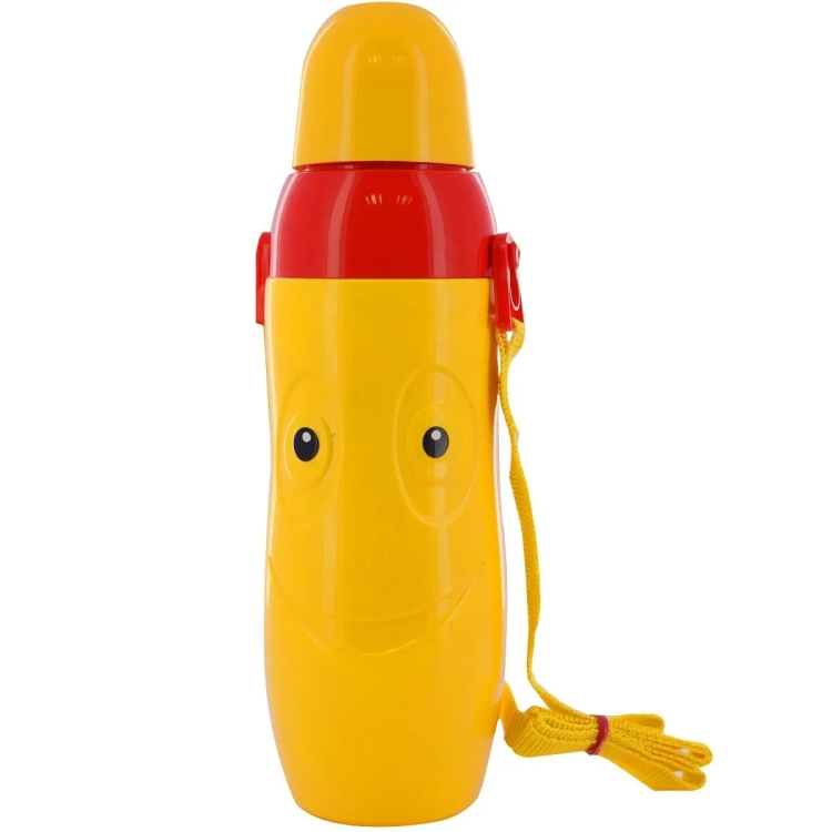 Cello Puro Steel Water Bottle Smiley 600ml