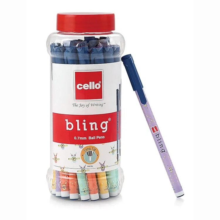 Cello Bling Pastel Ball Pen Jar 25s
