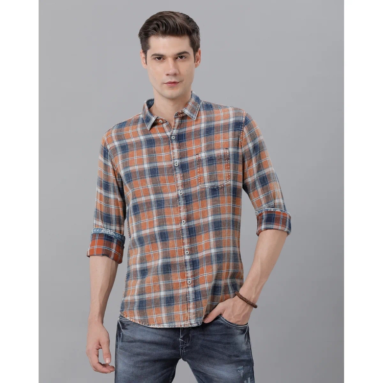 Marco Donateli Mens Multicolour Checked Casual Shirt Large 6268