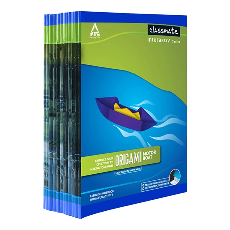 Classmate Origami Notebook Single Line 120Pg-2660005 Assorted Colour & Design
