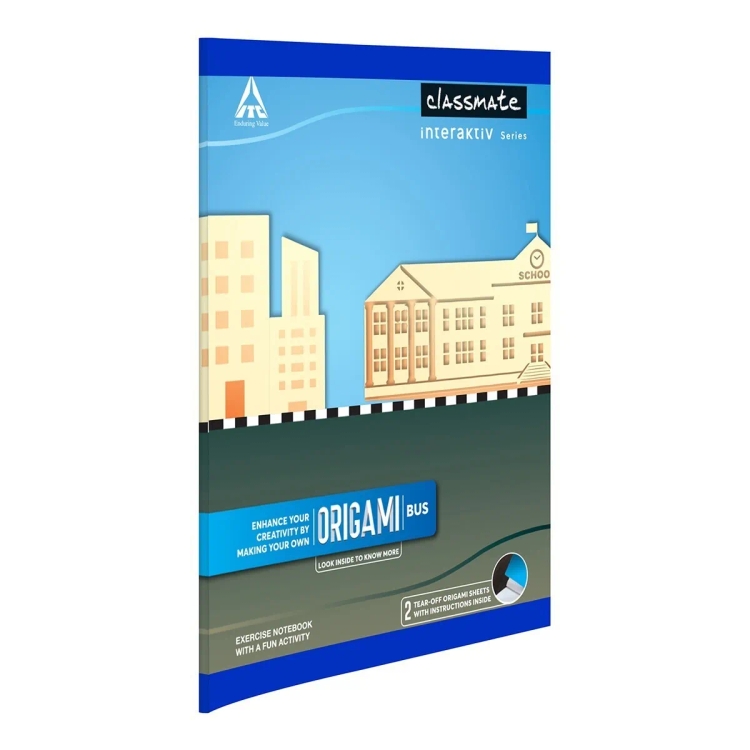 Classmate Origami Notebook Single Line 168Pg-2660010 Assorted Colour & Design