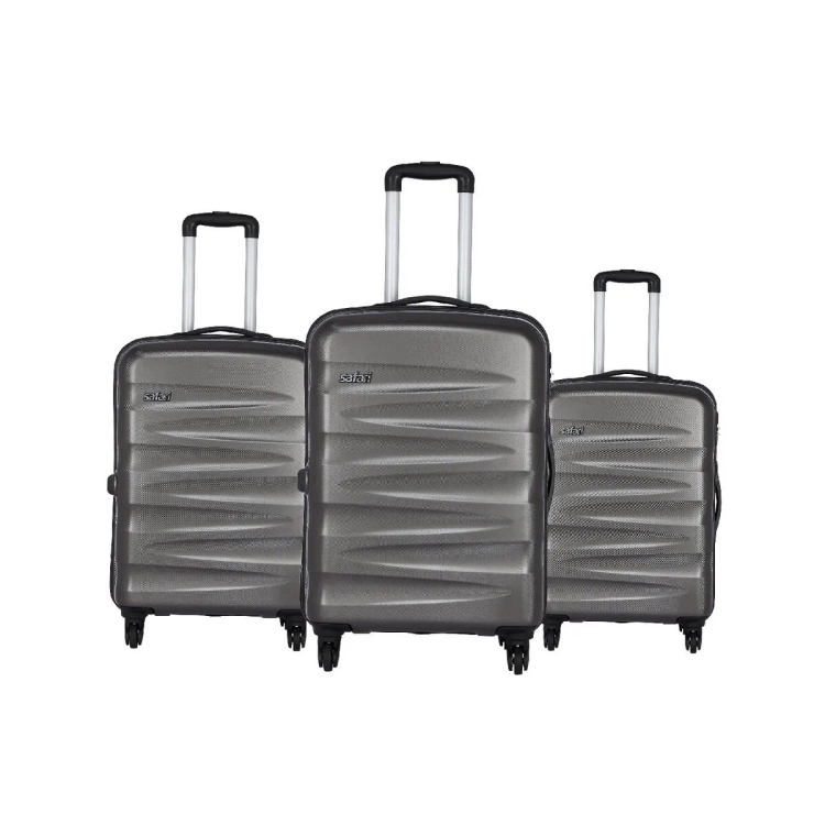Safari Ngage 4Wheel Hard Spinner Gun Metal 3pcs Set