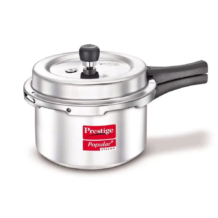 Prestige Popular Plus Aluminium Svachh Outer Lid Pressure Cooker 2L