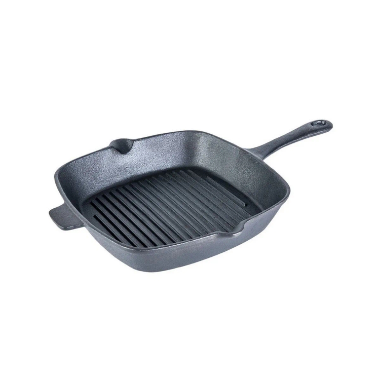 Wonderchef Forza Pre-Seasoned Cast Iron Grill Pan 26cm