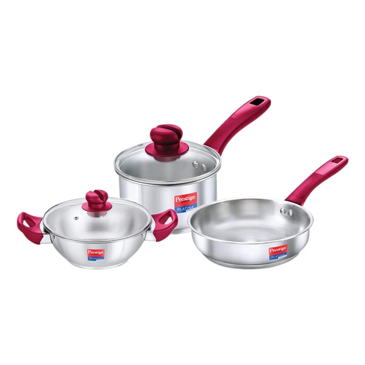 Prestige Platina Popular BYK Cookware Set 3Pc