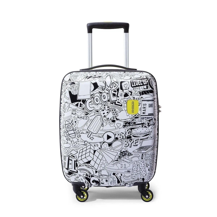 American Tourister Kids Spinner Cabin Trolly Swag-On SP 53cm Grafitti White