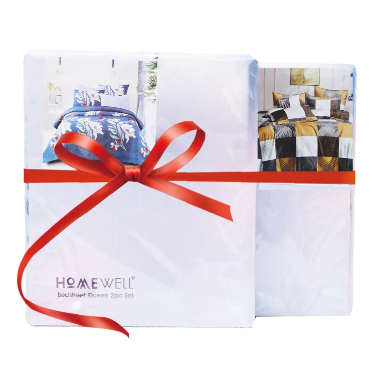Home Well Bed Sheet Queen 2pc Set Assorted Colour and Assorted Design