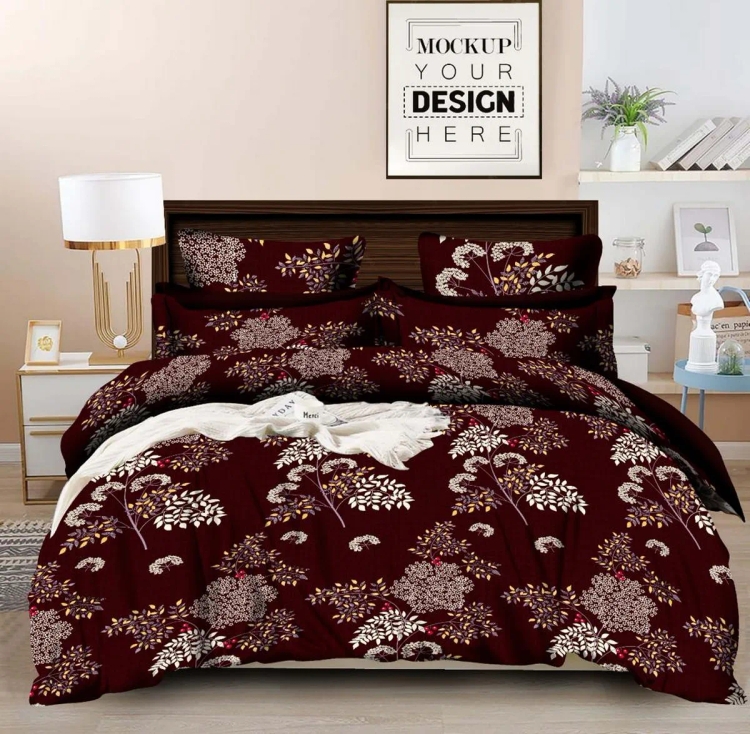 Home Well Double Size Multicolour Bed Sheet | Set Of 3