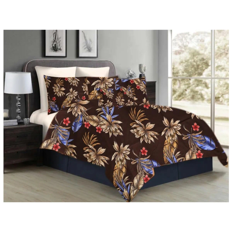 Home Well Double Size Multicolour Bed Sheet | Set Of 3