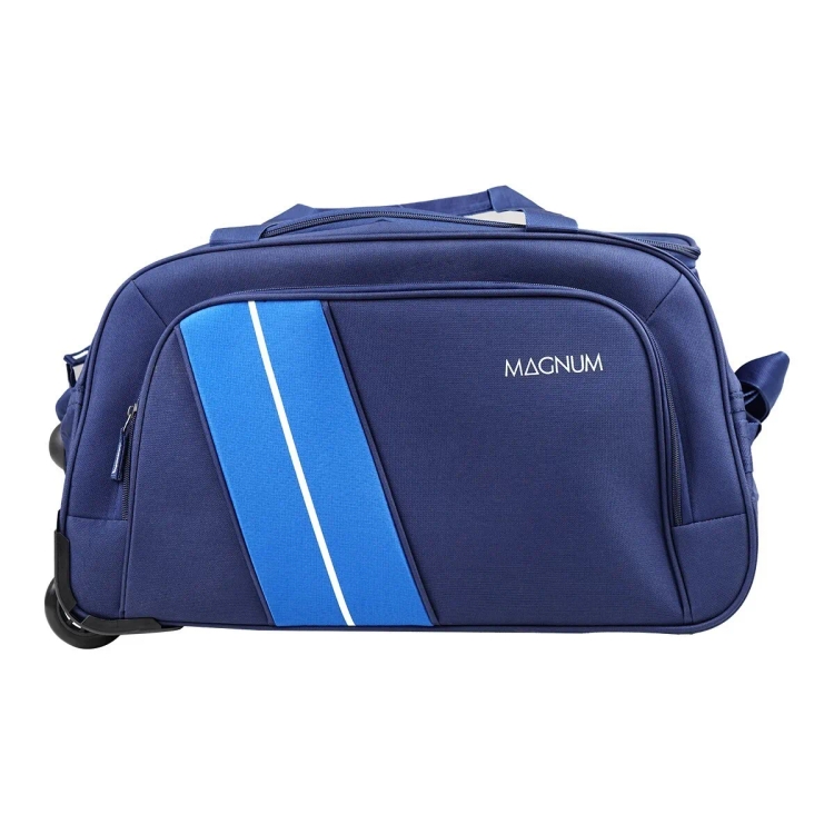 Safari Duffle Trolley Ivory 56cm Blue