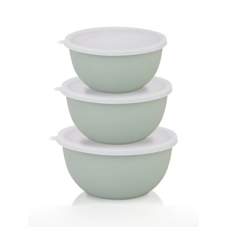 Lulu Iris Bowl Container 3pc Set Assorted Colour