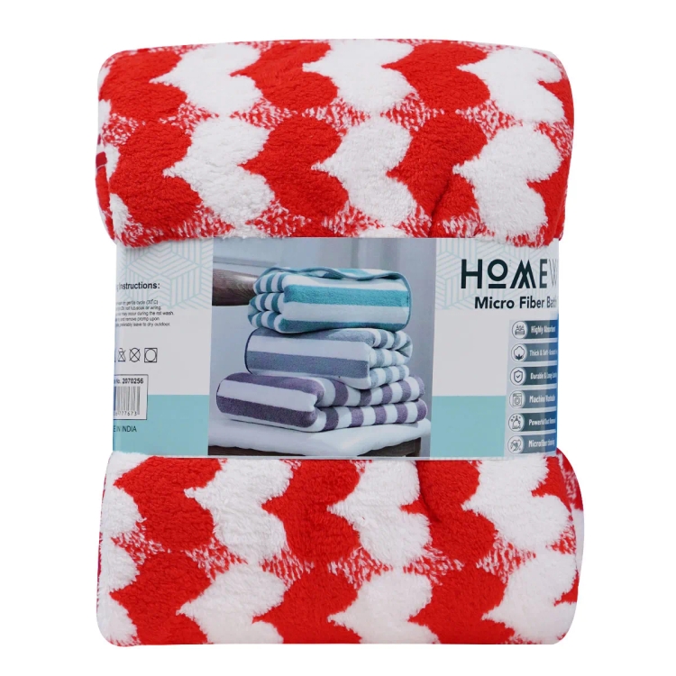Home Well Micro Fiber Bath Towel Assorted Colour And Assorted Design