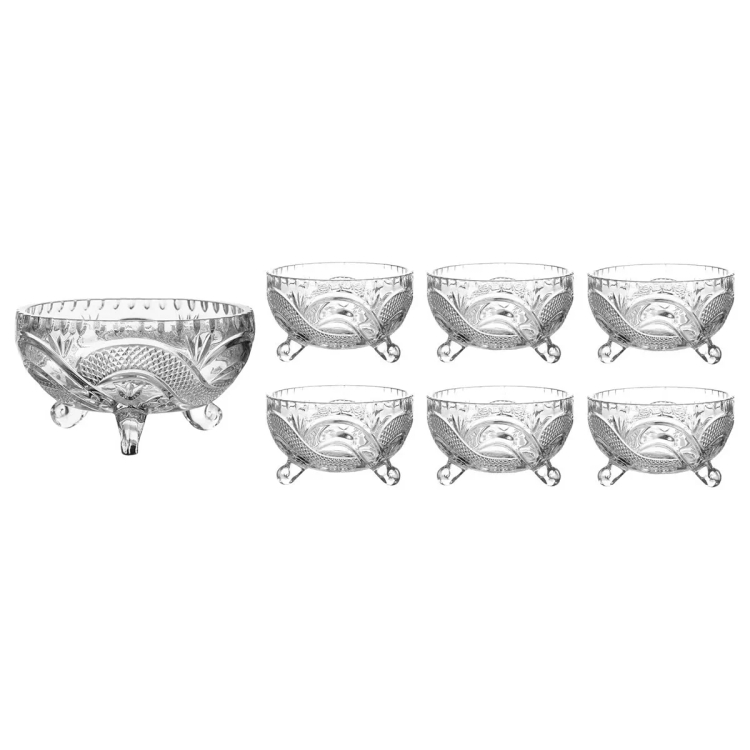 Olivia Glass Bowl Emarald B 7pcs TG24