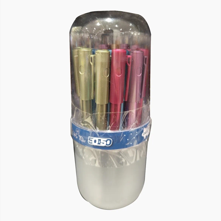 WinPlus 50-50 Ball Pen 24s Blue