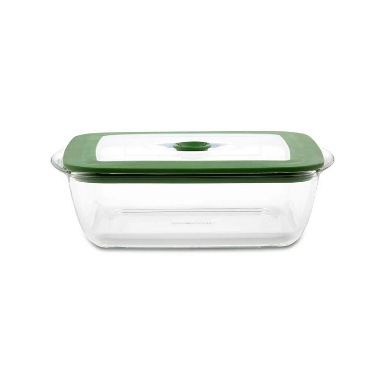 Borosil Square Dish With Green Lid 1Ltr