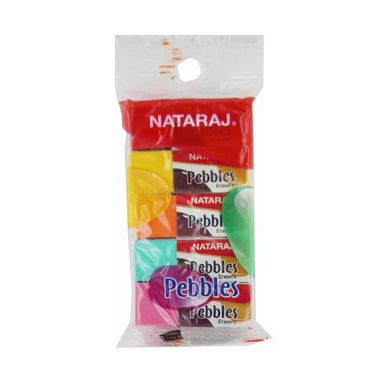 Nataraj Pebbles Eraser 5pcs Pouch