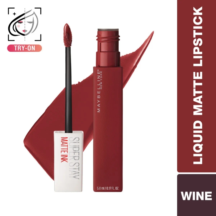 Maybelline New York Liquid Matte Lipstick, Long Lasting, 16Hr Wear, Superstay Matte Ink, 50 Voyager, 5Ml