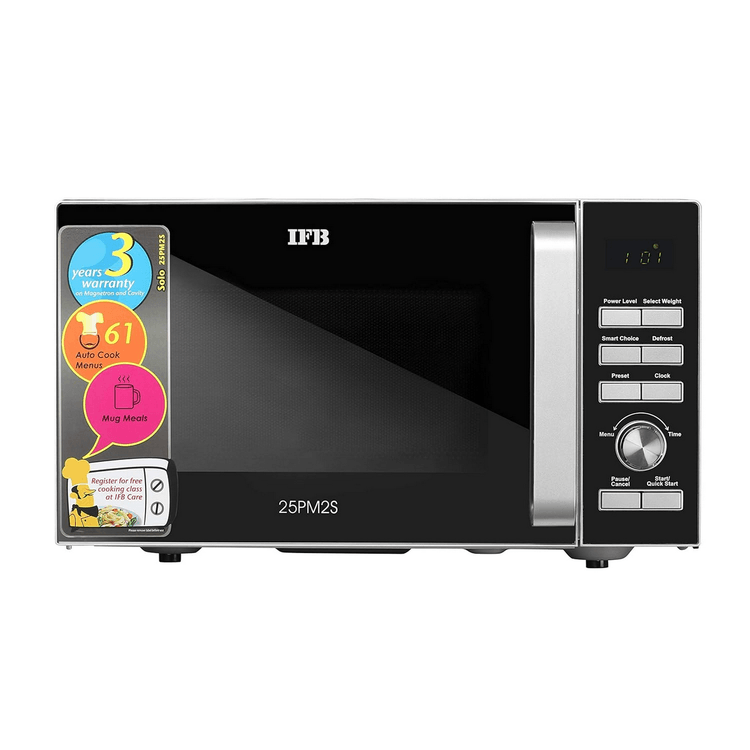 IFB 1400W Solo Microwave Oven 25PM2S 25L Black