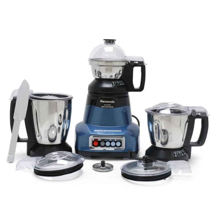 Panasonic MX-AE375 Mixer Grinder 3 Jars 750W Blue