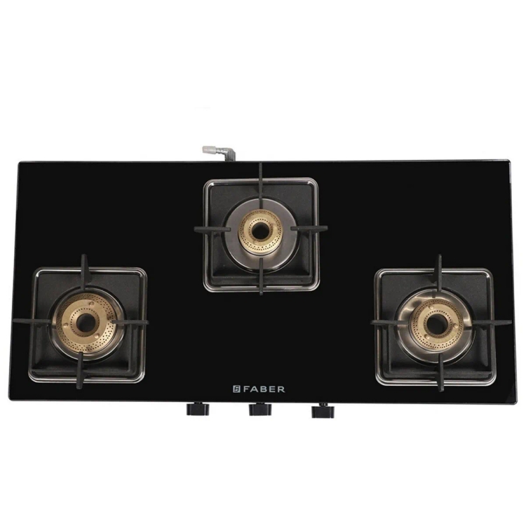Faber 3BB BK Glass Manual Gas Stove 