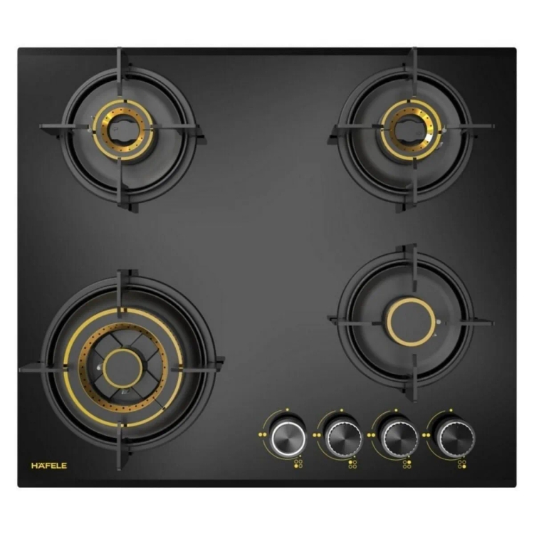 Hafele 60 cm Built-In Gas Hob Magna Plus 460 FFSD Glass Automatic Hob (4 Burners)