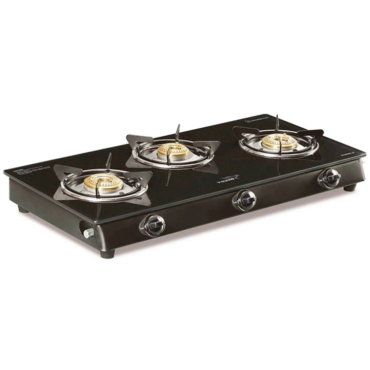 V-Guard Sturdee SS 3C Stainless Steel Manual Gas Stove  (3 Burners)