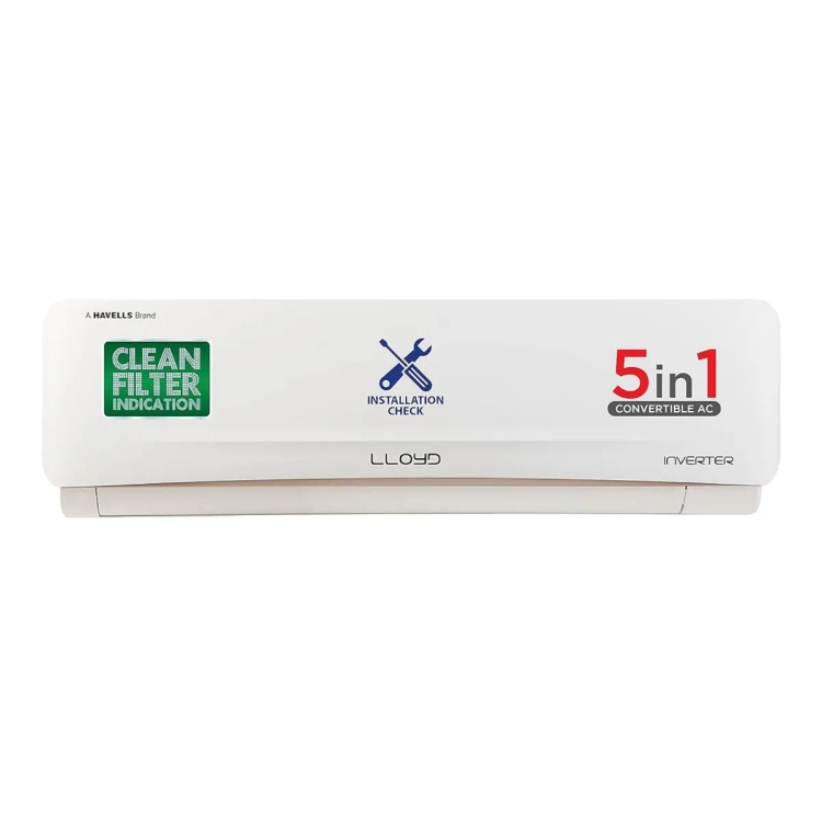 Lloyd ‎1630 W Inverter Split  Air Conditioner with Golden Deco Strip GLS24I5FWGEV  2.0 Ton 5 Star