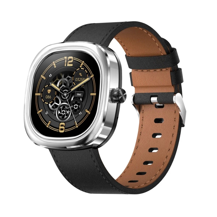 Pebble Matrix 1.32"  IPS Display Smart Watch,Jet Black