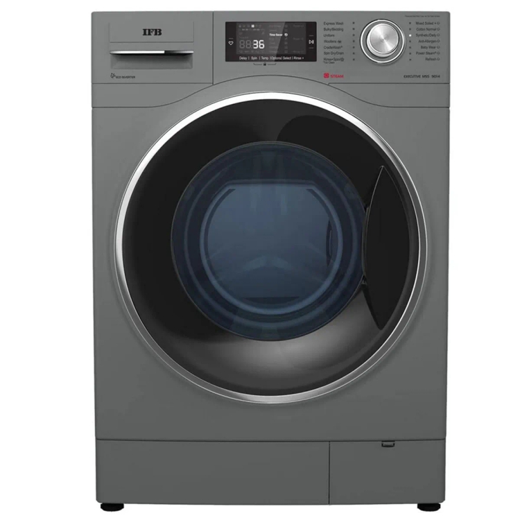 IFB 9 kg  5 Star Fully Automatic Front Load Washing Machine Executive MSS ID Metallic Silver