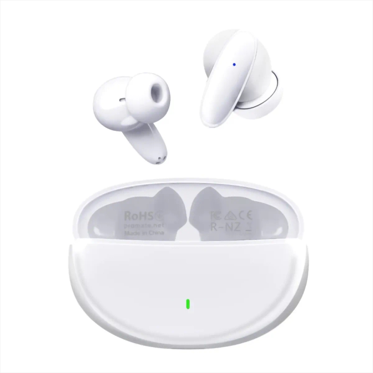 Promate Lush TWS Bluetooth Earbuds With IPX5 Water Resistance White