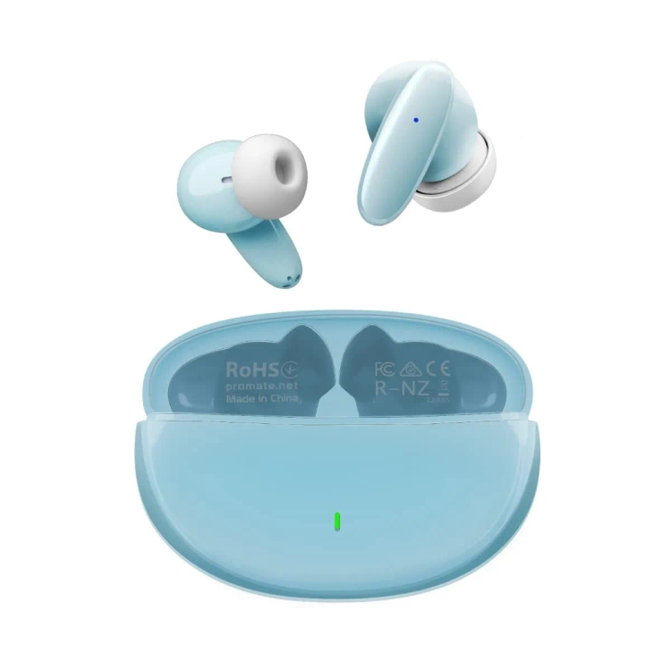 Promate Lush TWS Bluetooth Earbuds With IPX5 Water Resistance  Blue
