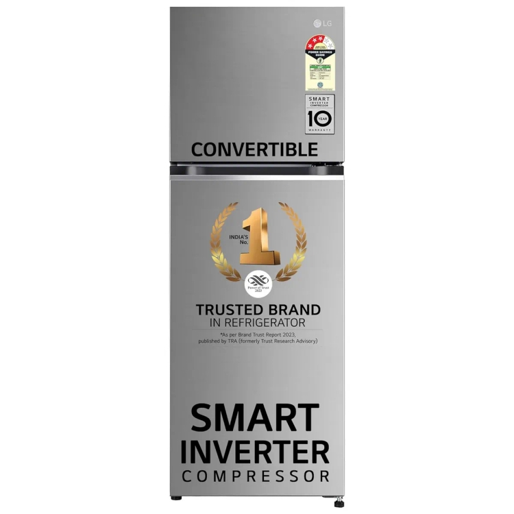 LG 3 Star Frost Free Smart Inverter Compressor Double Door Refrigerator GL-S262SPZX 246L
