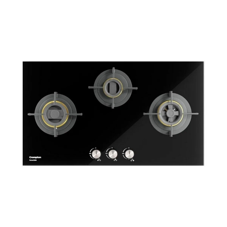 Crompton SensoSafe Gas Hob 78cm 3 Burner Midnight Black