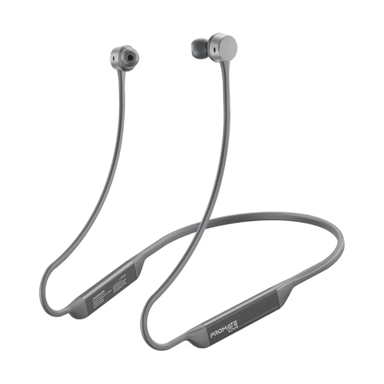 Promate Civil Wireless Neckband Earphones with Hall Switch Sensor Silver 