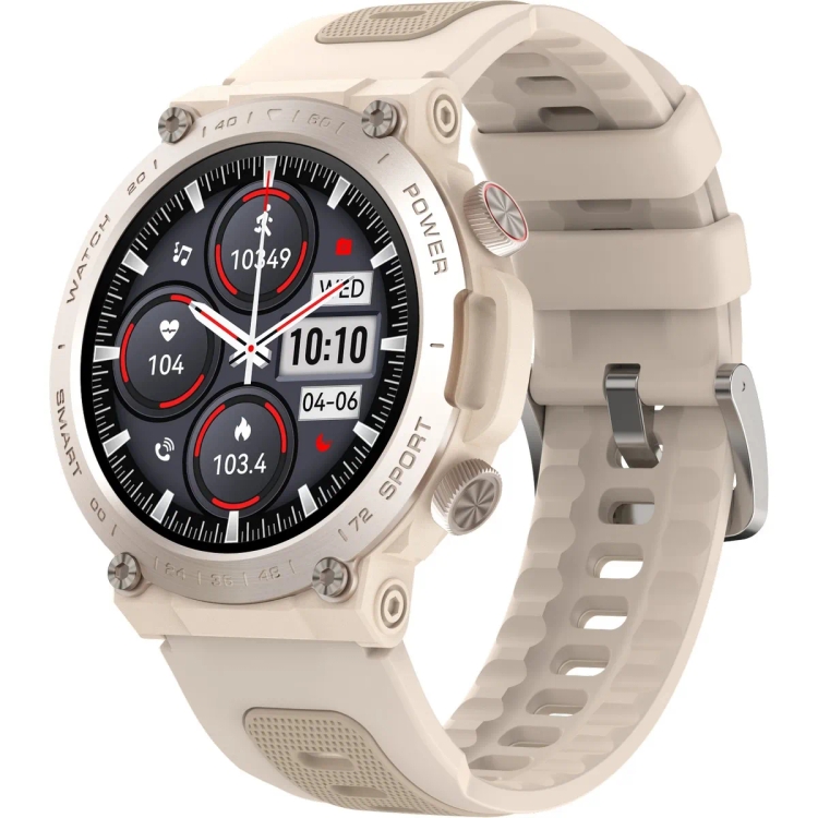 Pebble Explore 1.39" IPS Infinite Display Smart Watch,Desert Storm