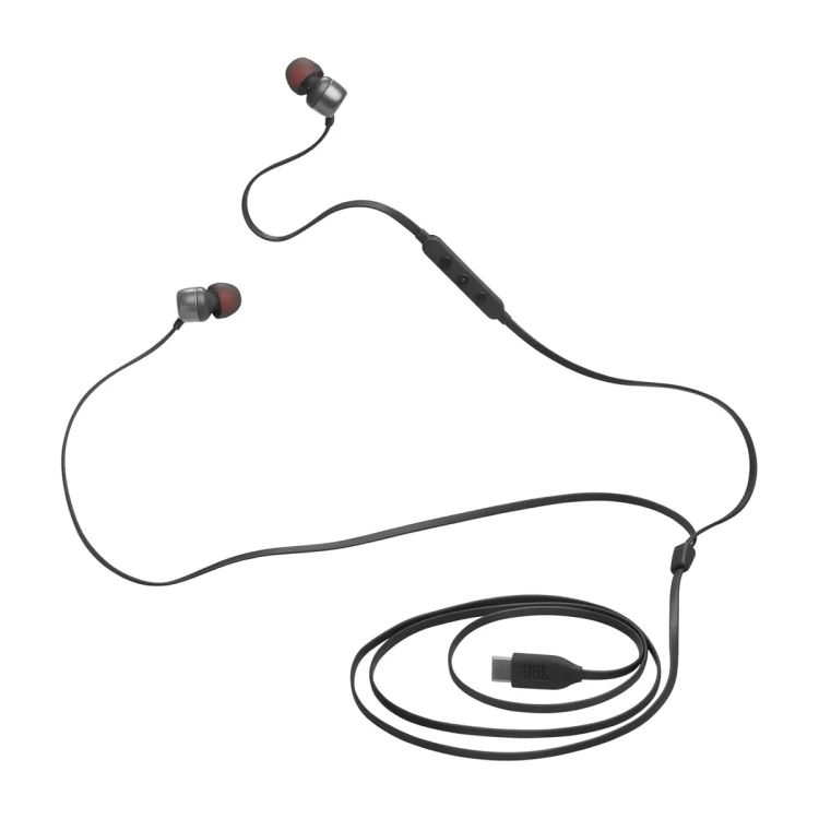 JBL Tune 310 Wired in-Ear Type C Headphones with Digital-to-Analog Converter (Black)