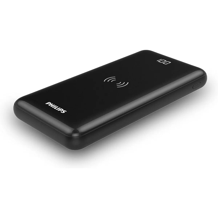 Philips DLP1011Q Wireless Qi Charging Function Power Bank 10000 mAh Black