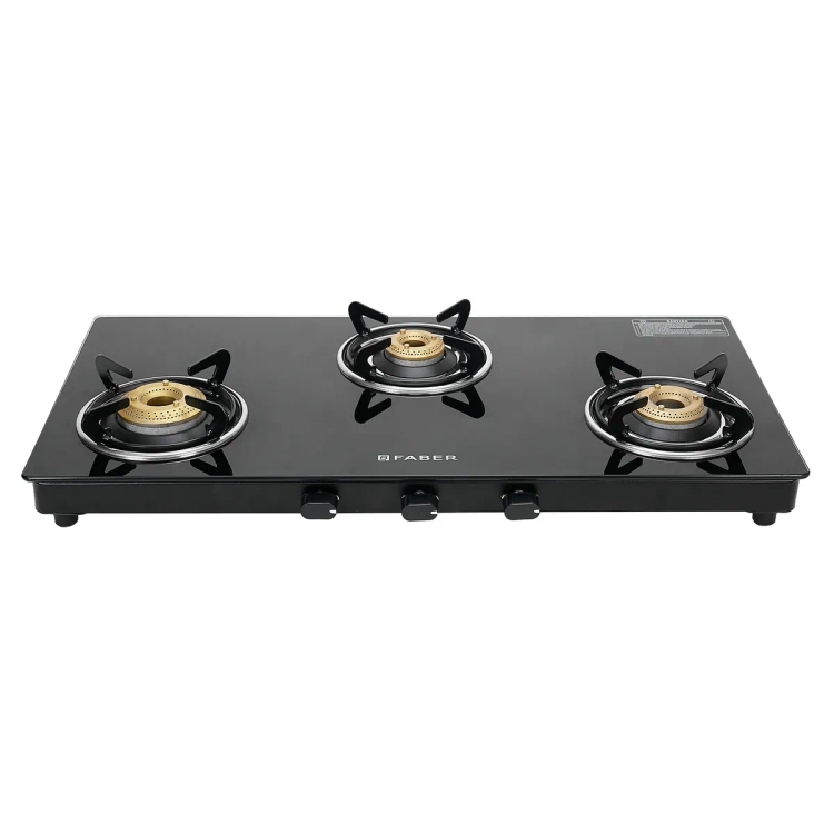 Faber Spark 3BB 77cm Cooktop With Black Glass Top (3 Burner)