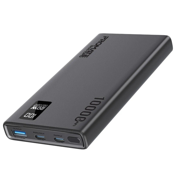 Promate Bolt-10PD Ultra-Slim Portable Power Bank 10000mAh Black
