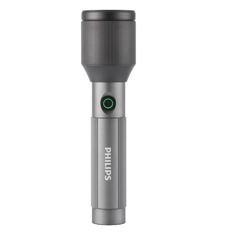 Philips Aircraft Aluminium Alloy 22cms Zoom LED Rechargeable Flashlight SFL2142/56