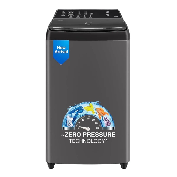 Godrej 8 Kg Fully Automatic Top Load Washing Machine WTEON VLVT 80 5.0 Metallic Black